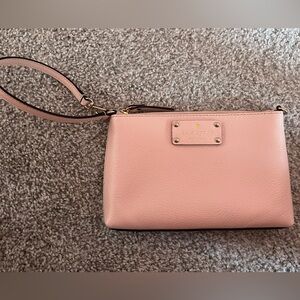 Kate Spade Wellesley Wristlet Top Handle Mauve Pink
